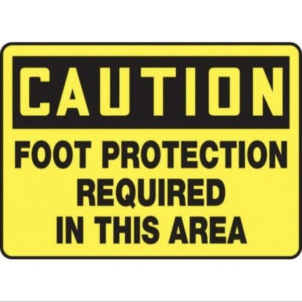 Accuform OSHA CAUTION SAFETY SIGN FOOT MPPE553XT MPPE553XT - main